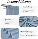 20ft x 12ft Dusty Blue Backdrop Curtains for Parties, Wrinkle Free 4 Panels Photo Backdrop Drapes Back Drop, alternate view 4