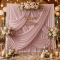 20ft x 12ft Dusty Pink Backdrop Curtains for Parties, Wrinkle Free 4 Panels Photo Backdrop Drapes Back Drop