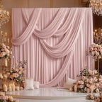 20ft x 12ft Dusty Pink Backdrop Curtains for Parties, Wrinkle Free 4 Panels Photo Backdrop Drapes Back Drop, alternate view 3