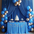 20ft x 12ft Royal Blue Backdrop Curtain for Parties, Wrinkle Free Polyester 4 Panels 5x12ft Photo Backdrop, alternate view 3