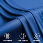 20ft x 12ft Royal Blue Backdrop Curtain for Parties, Wrinkle Free Polyester 4 Panels 5x12ft Photo Backdrop, alternate view 4