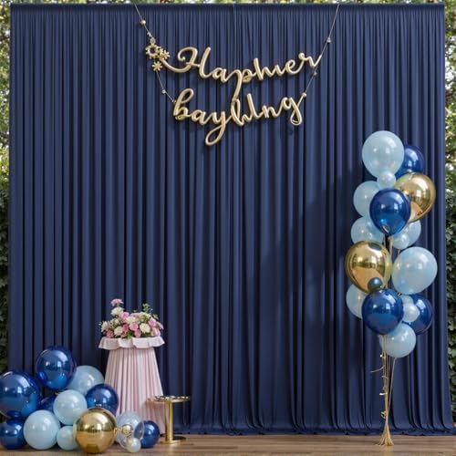 20ft x 12ft Wrinkle Free Navy Blue Backdrop Curtain for Parties, Silky Photo Backdrop Drapes 12FT Long Back Drop, alternate