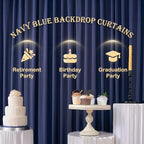 20ft x 12ft Wrinkle Free Navy Blue Backdrop Curtain for Parties, Silky Photo Backdrop Drapes 12FT Long Back Drop, alternate
