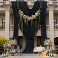 20ft x 14ft Black Backdrop Curtain for Parties, Wrinkle Free Polyester 4 Panels 5x14ft Photo Backdrop Drapes