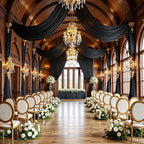 20ft x 15ft Black Backdrop Curtains for Wedding Parties, 4 Panels Wrinkle Free Fabric Drapes Photo Backdrop for, alternate