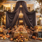 20ft x 15ft Brown Backdrop Curtains, Wrinkle Free Drapes Back Drop Cloth in Brown, alternate view 3