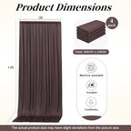 20ft x 15ft Brown Backdrop Curtains, Wrinkle Free Drapes Back Drop Cloth in Brown, alternate view 6