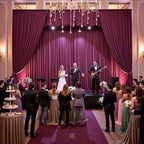 20ft x 15ft Burgundy Backdrop Curtain for Wedding Party 4 Panels 5x15ft Wrinkle Free Silky Polyester Backdrop, alternate view
