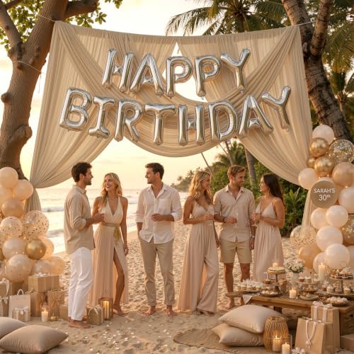 20ft x 15ft Champagne Backdrop Curtains for Wedding Parties, 4 Panels Extra Long Wrinkle Free Fabric Drapes, alternate view 5