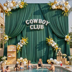 20ft x 15ft Hunter Green Backdrop Curtain for Wedding Party 4 Panels 5x15ft Wrinkle Free Silky Polyester