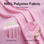 20ft x 15ft Pink Backdrop Curtain for Wedding Party 4 Panels 5x15ft Wrinkle Free Silky Polyester Backdrop Drapes, alternate