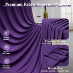 20ft x 15ft Purple Backdrop Curtains, Wrinkle Free Drapes Back Drop Cloth in 5FT×15FT_4 Panels in Purple, alternate view 3