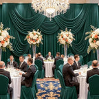 20FT x 15FT Wrinkle-Free Forest Green Backdrop Curtains for Wedding, 4 Panels Hunter Green Fabric Photo, alternate view 4
