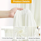 20FT x 15FT Wrinkle-Free Ivory Backdrop Curtains for Wedding, 4 Panels Ivory Fabric Photo Background Drapes for, alternate