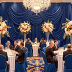 20FT x 15FT Wrinkle-Free Navy Blue Backdrop Curtains for Wedding, 4 Panels Navy Blue Fabric Photo Background, alternate view