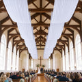 20FT x 50FT White Ceiling Drapes for Wedding Party Decor
