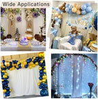 20ft x 8ft Wrinkle Free Ivory Backdrop Curtain for Parties, 4 Panels 5x8ft Silky Polyester Ivory Wedding, alternate view 3