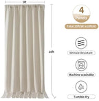 20ftx10ft Beige Backdrop Curtain for Parties, Thick Wrinkle Resistant 4 Panels 10 ft Long Polyester Wedding, alternate view 4