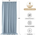 20ftx10ft Dusty Blue Backdrop Curtain Panels for Parties, 4 Panels Thick Wrinkle Resistant 10 ft Long Polyester, alternate