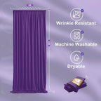 20ftx10ft Purple Backdrop Curtains for Party Background, Wrinkle Free Purple Photo Curtains Backdrop Drapes 4, alternate view