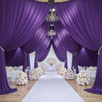 20ftx10ft Purple Backdrop Curtains for Party Background, Wrinkle Free Purple Photo Curtains Backdrop Drapes 4, alternate view