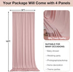 20ftx10ft Wrinkle Free Dusty Pink Backdrop Curtains for Parties, Silky Polyester Photo Backdrop Drapes 4 Panels, alternate