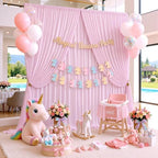 20ftx10ft Wrinkle Free Light Pink Backdrop Curtains for Parties, Silky Polyester Photo Backdrop Drapes 4 Panels, alternate