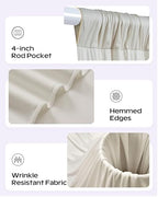 20ftx12ft Beige Backdrop Curtain for Wedding & All Parties in W5' x H12'(4 panels) in Beige, alternate view 5