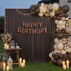 20FTx12FT Brown Backdrop Curtains for Weddings, Birthdays and Photography in W5' x H12'(4 panels) in Brown, alternate view 2
