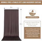 20FTx12FT Brown Backdrop Curtains for Weddings, Birthdays and Photography in W5' x H12'(4 panels) in Brown, alternate view 6
