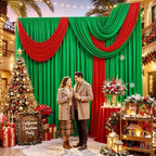 20FTx12FT Green Backdrop Curtains for Weddings, Birthdays and Photography in W5' x H12'(4 panels) in Green, alternate view 4
