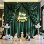 20ftx12ft Hunter Green Backdrop Curtains for Parties, Wrinkle Free Polyester Hunter Green Photo Backdrop Drapes, alternate