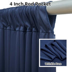 20FTx12FT Navy Blue Backdrop Curtains for Weddings, Birthdays and Labor Day in W5' x H12'(4 panels) in navy blue, alternate