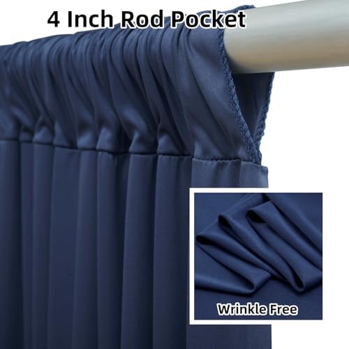 20FTx12FT Navy Blue Backdrop Curtains for Weddings, Birthdays and Labor Day in W5' x H12'(4 panels) in navy blue, alternate