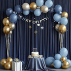 20FTx12FT Navy Blue Backdrop Curtains for Weddings, Birthdays and Labor Day in W5' x H12'(4 panels) in navy blue, alternate