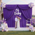 20FTx12FT Purple Backdrop Curtains for Weddings, Birthdays and Photography in W5' x H12'(4 panels) in Purple
