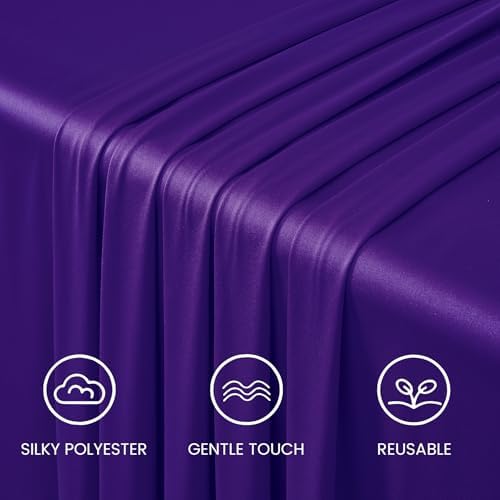 20FTx12FT Purple Backdrop Curtains for Weddings, Birthdays and Photography in W5' x H12'(4 panels) in Purple, alternate view