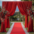 20FTx12FT Red Backdrop Curtains for Weddings Party, Birthdays and Labor Day in W5' x H12'(4 panels) in Red