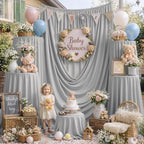 20FTx12FT Silver Backdrop Curtains for Weddings, Birthdays and Photography in W5' x H12'(4 panels) in Sliver, alternate view