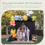20ftx14ft Black Backdrop Curtain for Wedding Halloween Parties, alternate view 4