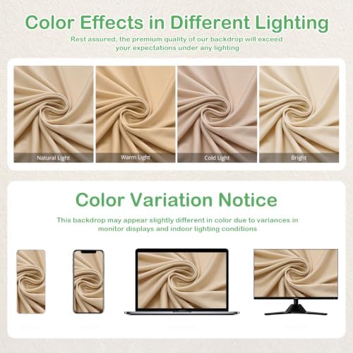20ftx14ft Champagne Backdrop Curtain for Wedding Parties, alternate view 5