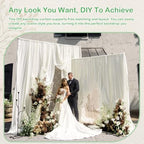 20ftx14ft Ivory Backdrop Curtain for Wedding Parties, alternate view 3