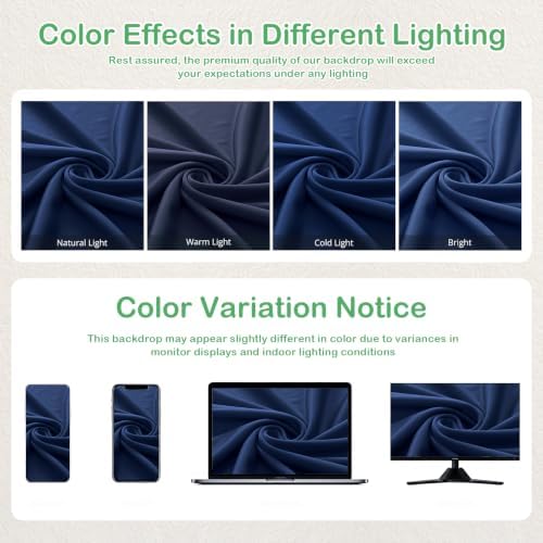 20ftx14ft Navy Blue Backdrop Curtain for Wedding Parties, alternate view 5