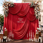 20ftx14ft Red Backdrop Curtain for Wedding Parties