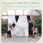 20ftx14ft White Backdrop Curtain for Wedding Parties, alternate view 3
