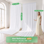 20ftx14ft White Backdrop Curtain for Wedding Parties, alternate view 5