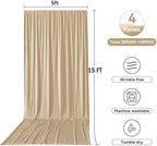 20ftx15ft Champagne Backdrop Curtains for Parties, Wrinkle Free Polyester Photo Backdrop Drapes 4 Panels 15 ft, alternate