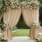 20ftx15ft Champagne Backdrop Curtains for Parties, Wrinkle Free Polyester Photo Backdrop Drapes 4 Panels 15 ft, alternate