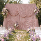 20ftx15ft Dusty Pink Backdrop Curtains for Parties, Wrinkle Free Polyester Dusty Pink Photo Backdrop Drapes 4
