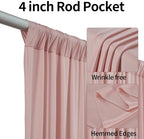 20ftx15ft Dusty Pink Backdrop Curtains for Parties, Wrinkle Free Polyester Dusty Pink Photo Backdrop Drapes 4, alternate view
